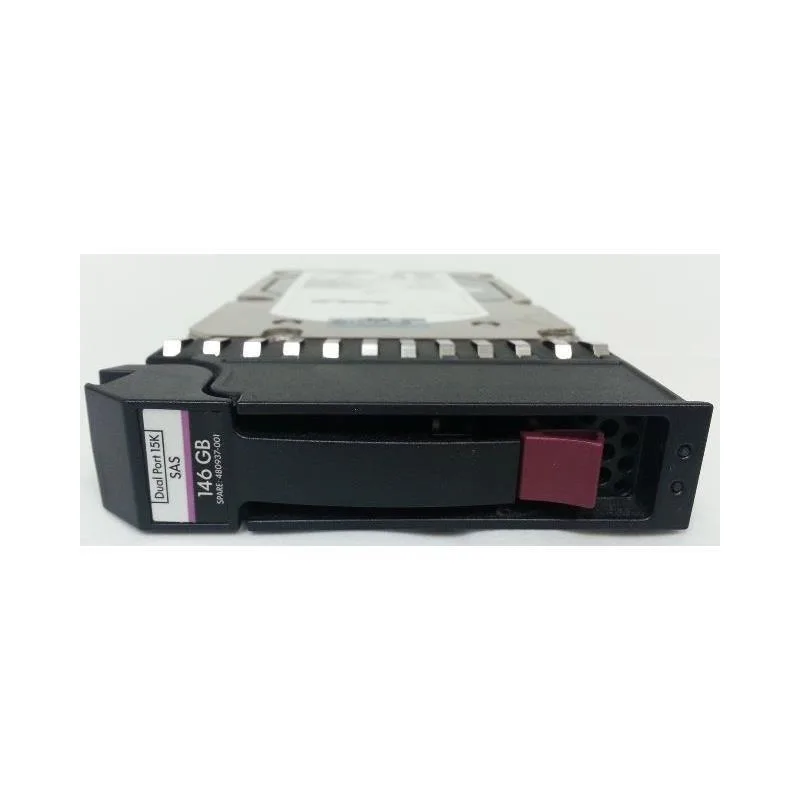 Silver 3.5 inch HPE SAS hard drive with green circuit board visible