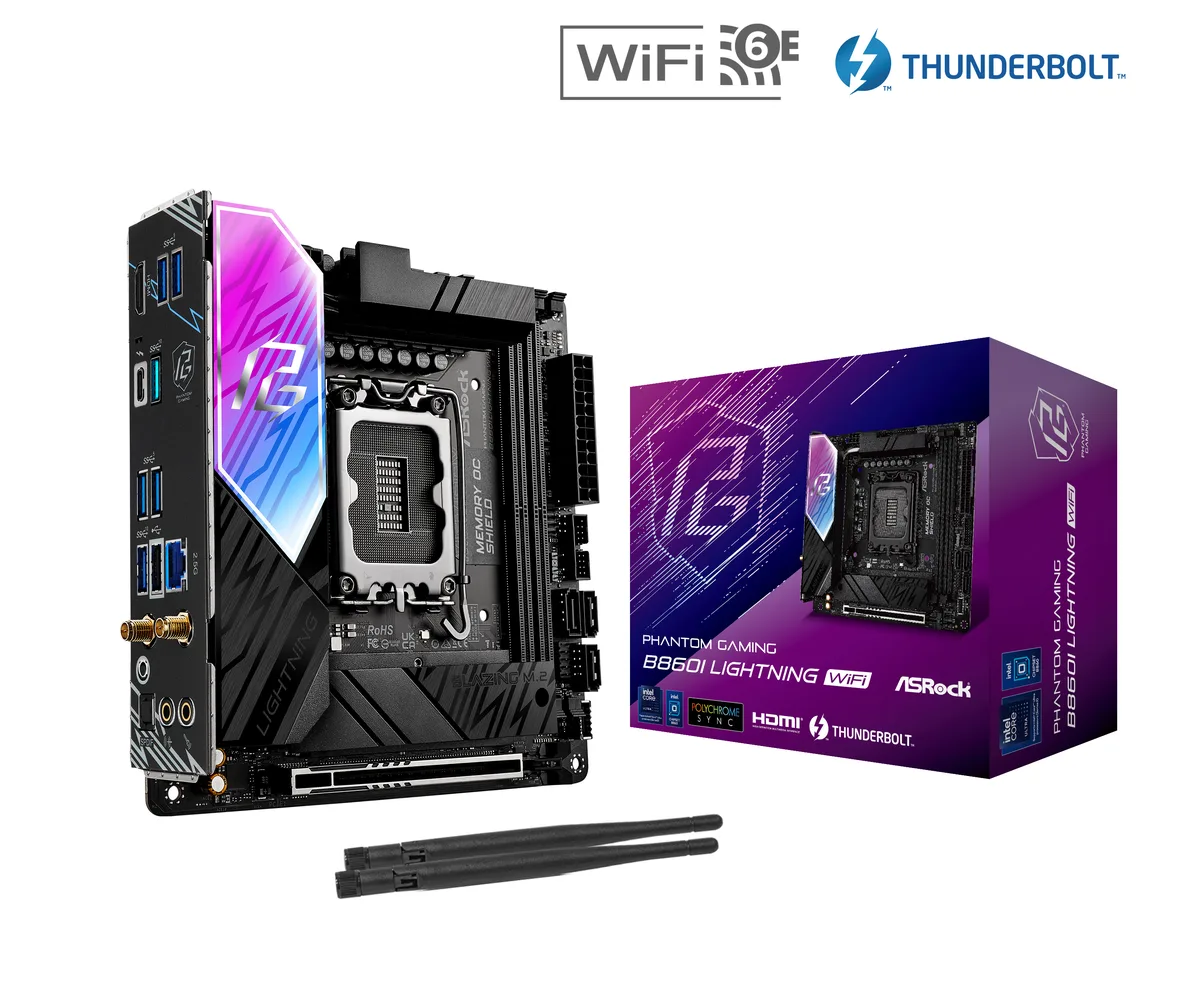 ASRock ASRock B860I Lightning WiFi Intel motherboard — product photo