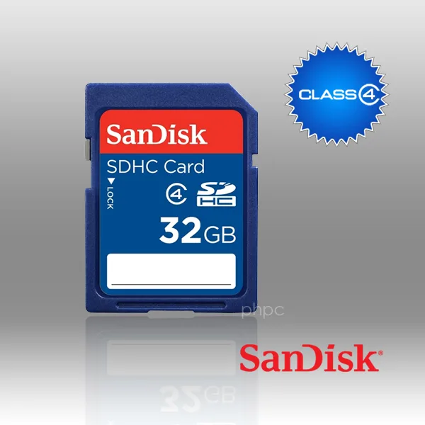 SanDisk SanDisk SDB-032G 32 GB SDHC Class 4 memory card - Blue — صورة المنتج