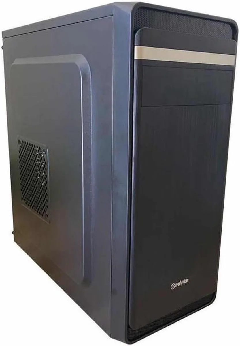 Black SPCC mid-tower case with 700W PSU, front USB 3.0 and 2.0 ports, rear 120mm fan, no side window