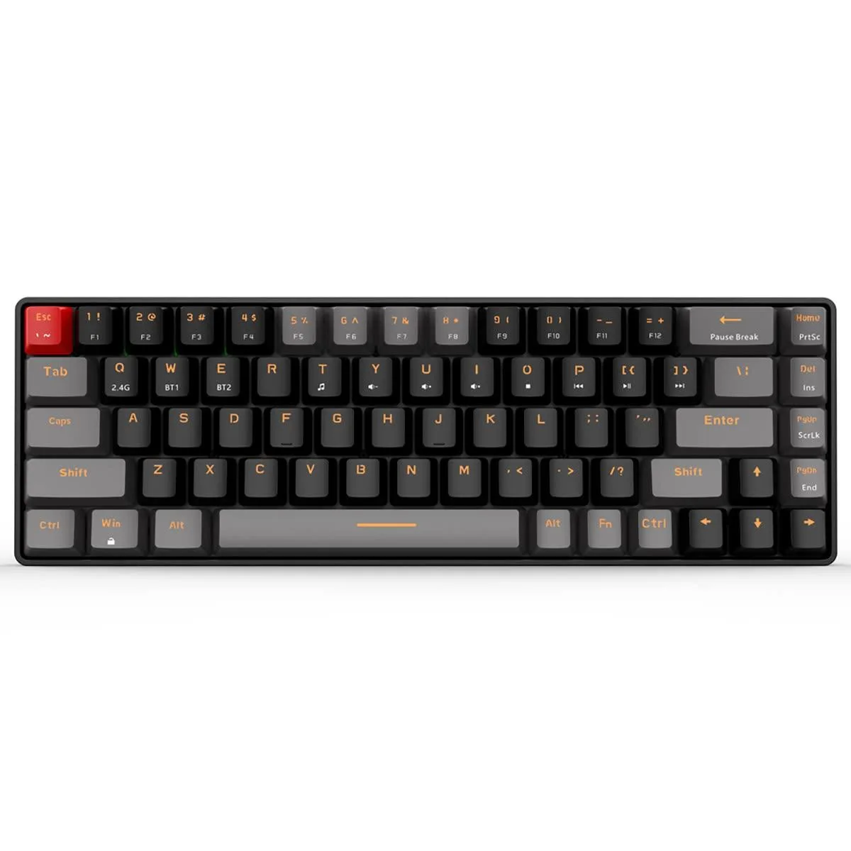 Redragon QS400016 68-key wireless mechanical gaming keyboard Brown switch US layout 60% mini design — toote foto
