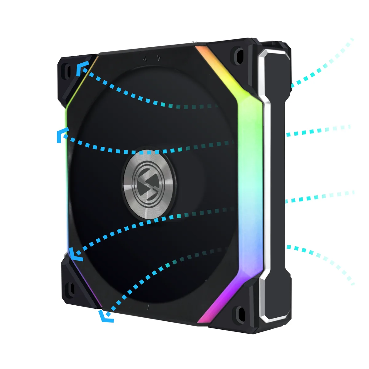 Lian Li Lian Li UF-RSL120V2-1B 120 mm Reverse Blade case fan, Black, single pack, no controller — صورة المنتج