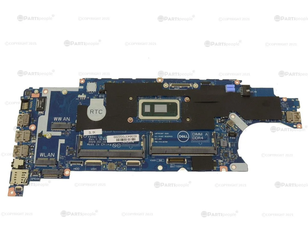 Dell Latitude 5410 motherboard with i5-10310U CPU installed