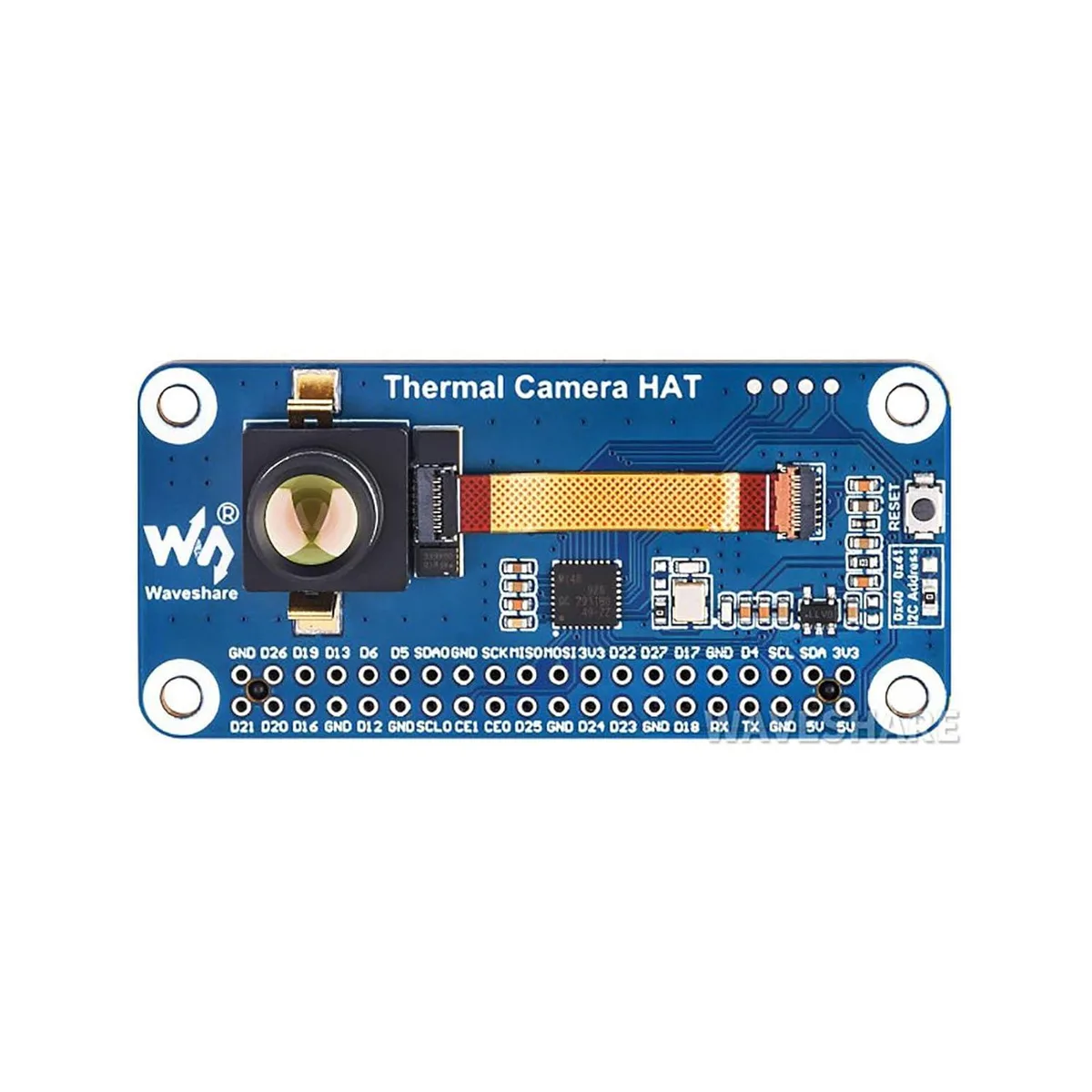 LORDWORLD LORDWORLD Long Wave IR Thermal Imaging Camera Module 80×62 Pixels 45°FOV 40PIN GPIO development board — produktfoto