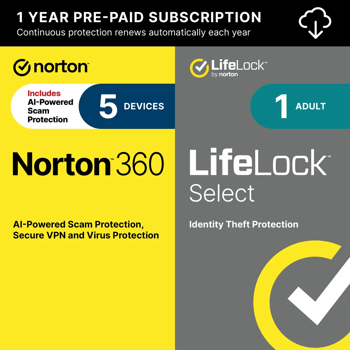Norton Norton 360 21429510 internet security 5 devices 1 year — fotografia produktu