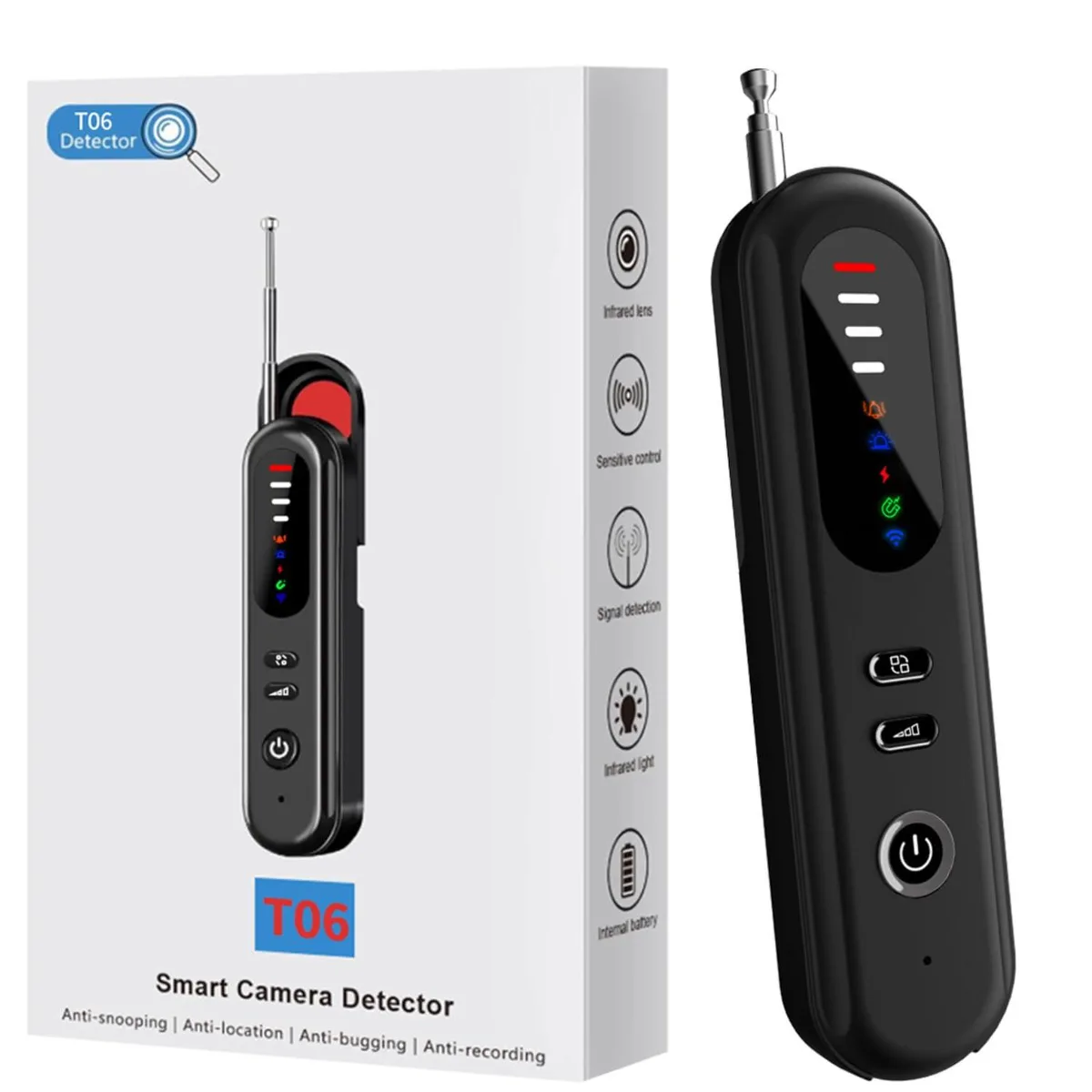  Clover T01 2026 Pro 6-in-1 Wireless Surveillance Detector — fotografie produktu