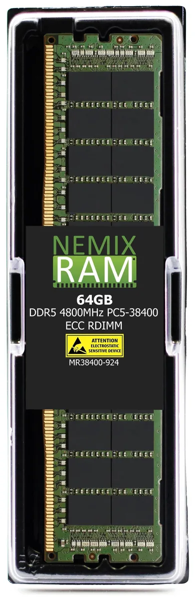 Green circuit board with black memory chips, gold edge connectors, no heat spreader