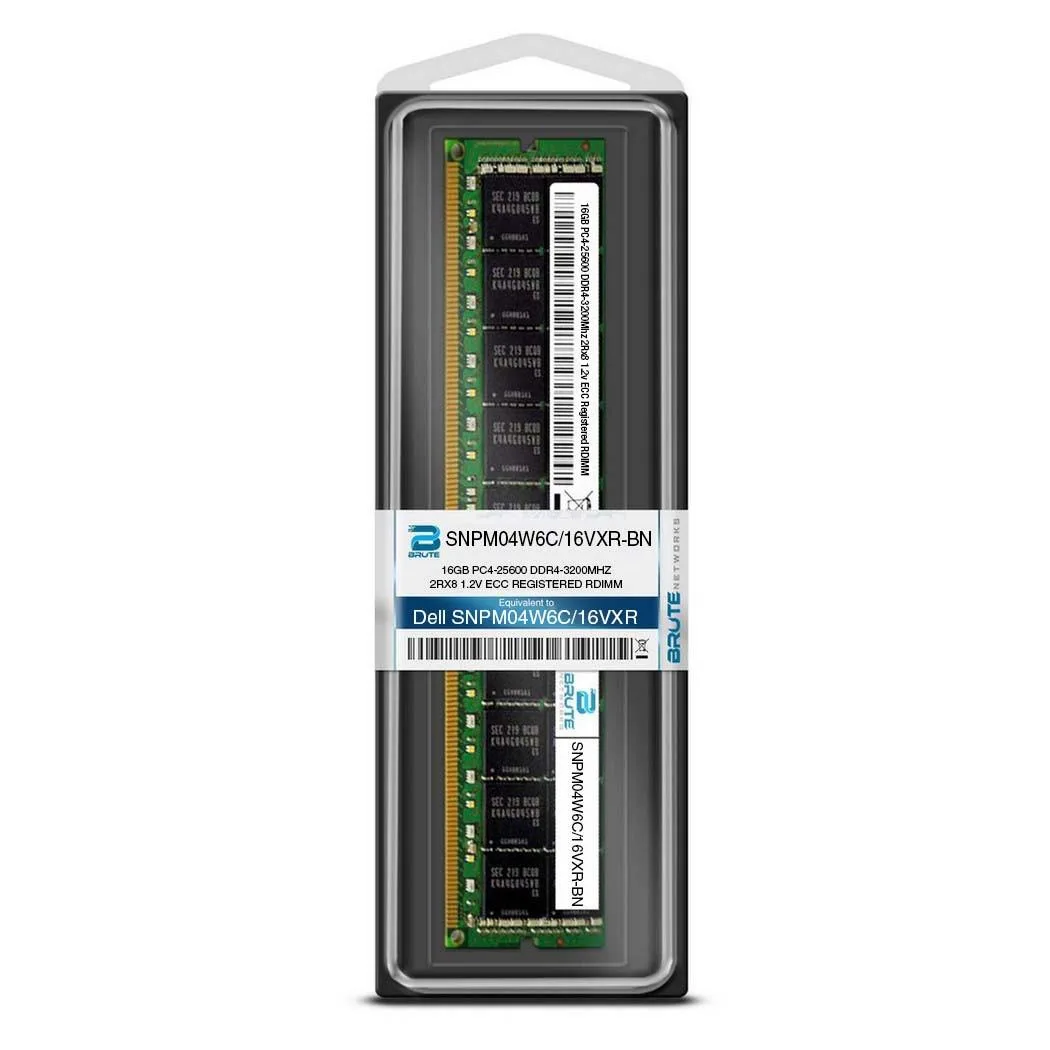 Brute Networks Brute Networks 16GB DDR4-3200 2Rx8 1.2V ECC Registered RDIMM — photo du produit