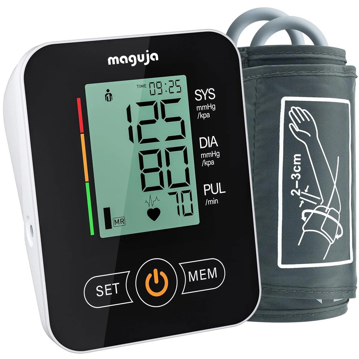  Maguja RN-032A Blood Pressure Monitor Black 120 Memory 60 Records 2 Users — produkto nuotrauka
