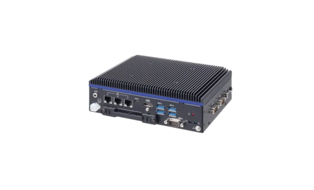 Compact fanless embedded box PC with slim A5 form factor