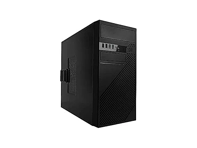 Black Micro ATX mini tower case with front USB and audio ports