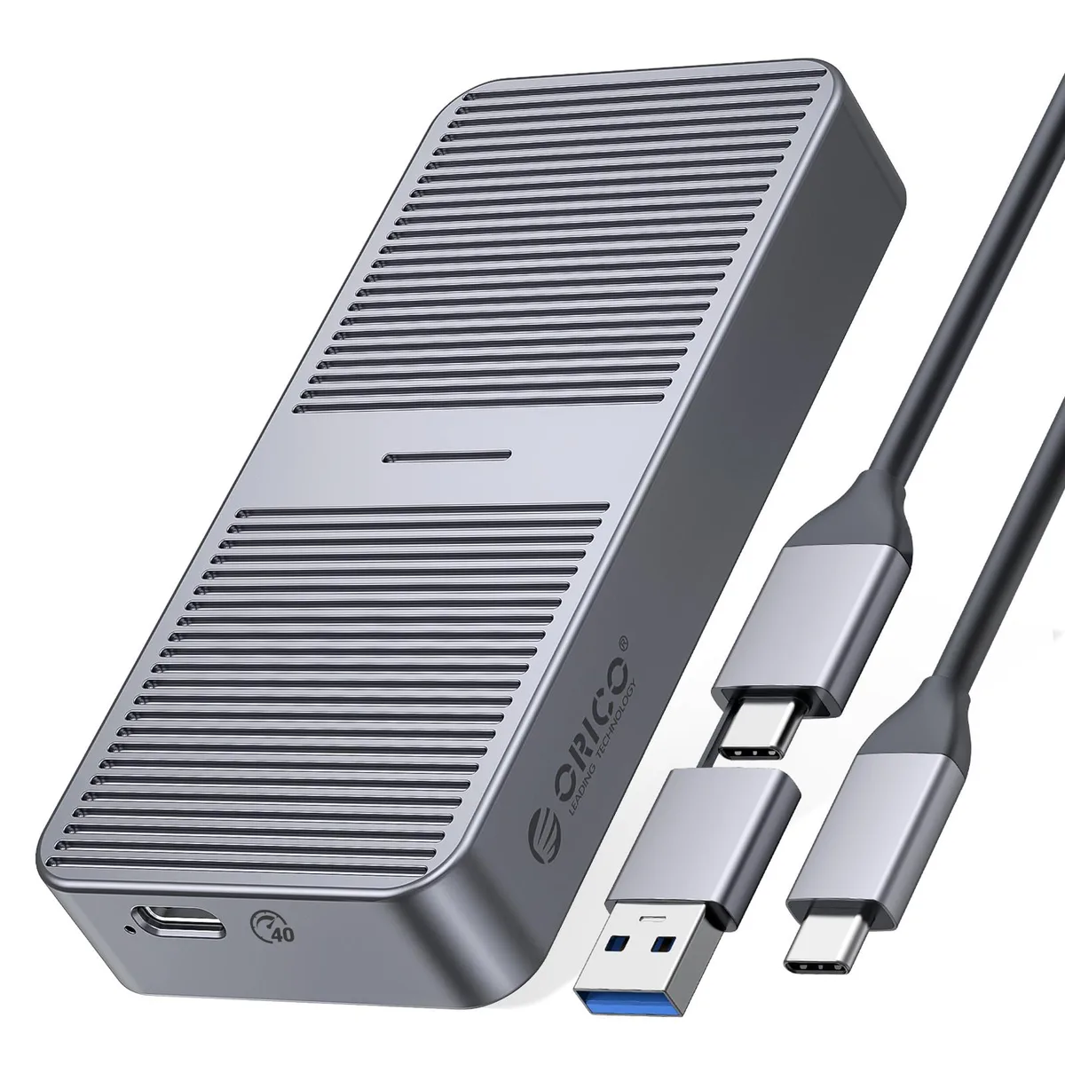 Orico Orico M224-40Gbps USB4 40Gbps M.2 NVMe Enclosure Gray — 商品写真