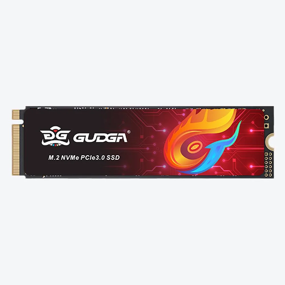 Green M.2 2280 SSD with graphene heatsink and screw