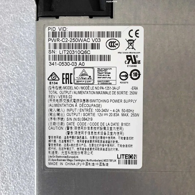 KHACHIMO KHACHIMO WS-C2960XR-24TS 250W Power Supply PWR-C2-250WAC — product photo
