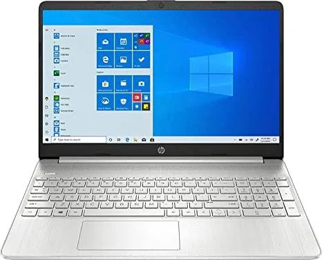 Silver 15.6 inch laptop with touchscreen display