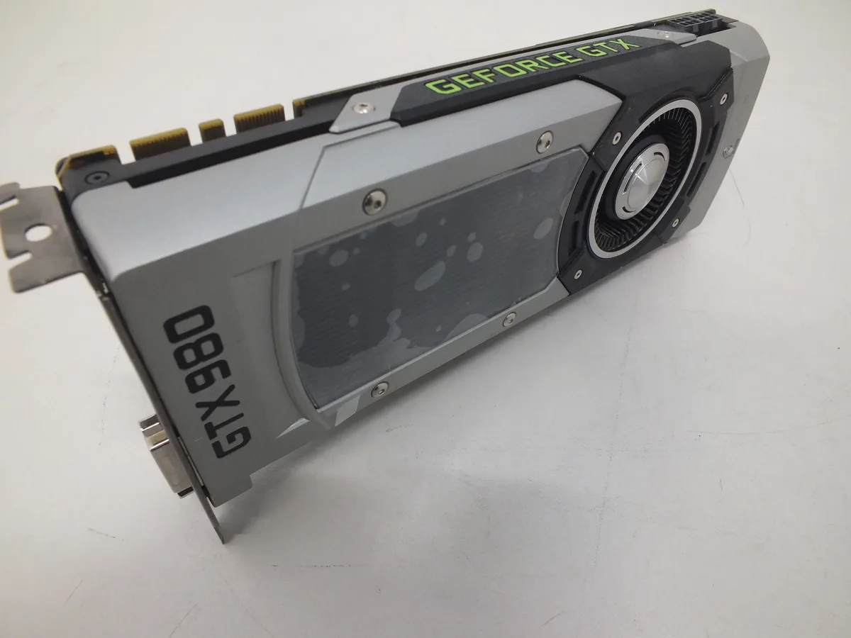 EVGA GeForce GTX 980 graphics card with single-fan cooler and metal backplate