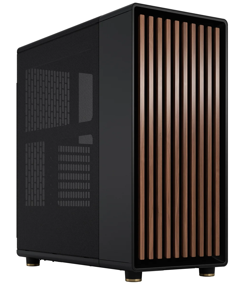 Fractal Design Fractal Design FD-C-NOR1C-01 PC Case Charcoal Black Walnut Front Mesh Side Panel — ürün fotoğrafı