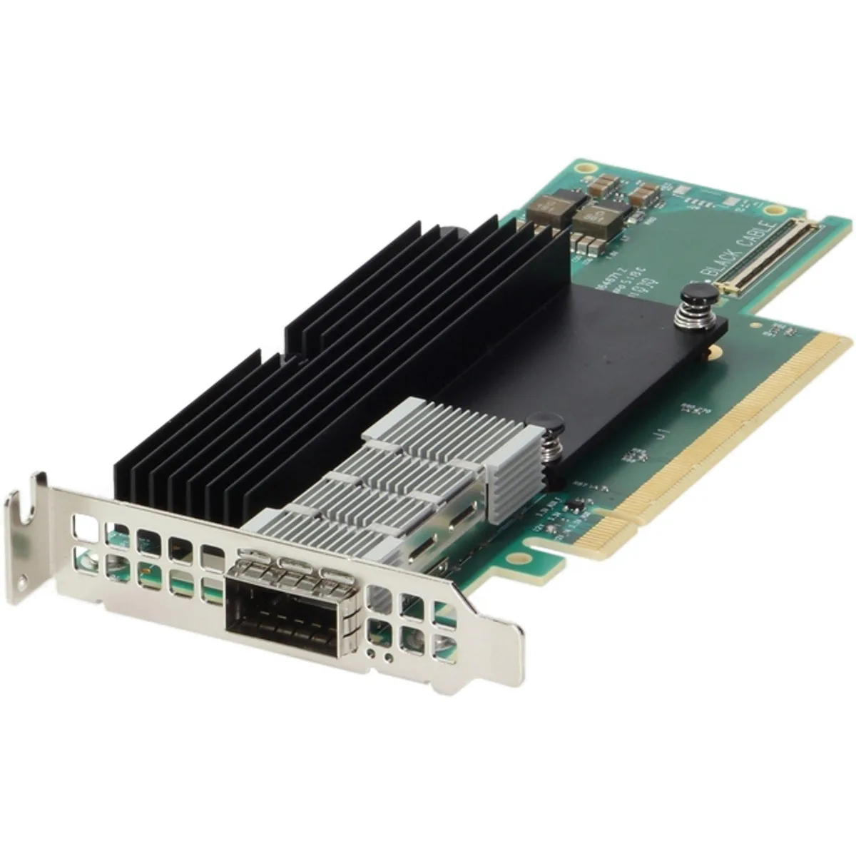 Low-profile network adapter with single QSFP56 port