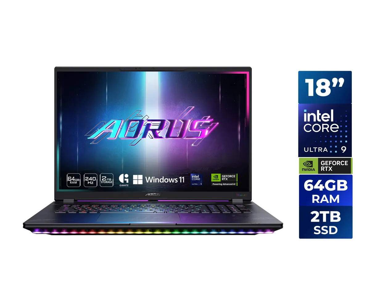 GIGABYTE GIGABYTE AORUS MASTER 18 BZHC6USD45SH gaming laptop — product photo