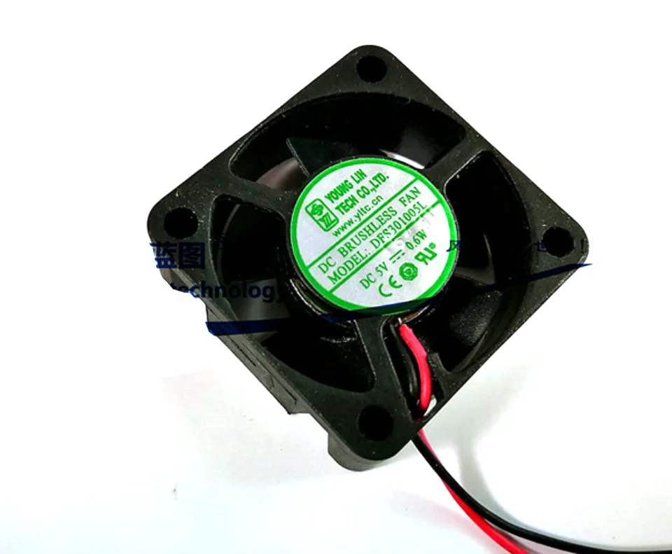 Zyvpee Zyvpee DFS3010SLS 30*10mm DC5V .6W 2-wire sleeve bearing mini case fan — product photo