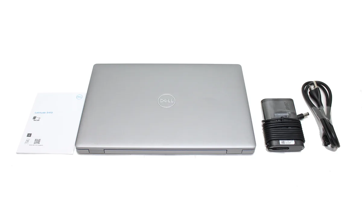 Silver Dell Latitude 5410 14 inch laptop closed view