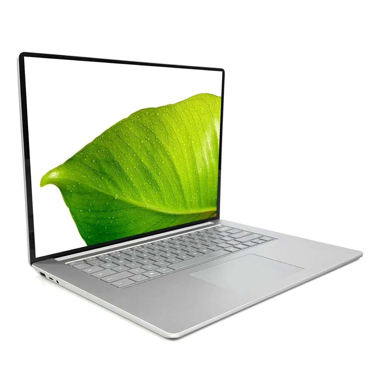 Black 15-inch Surface Laptop 5 with touchscreen display and keyboard