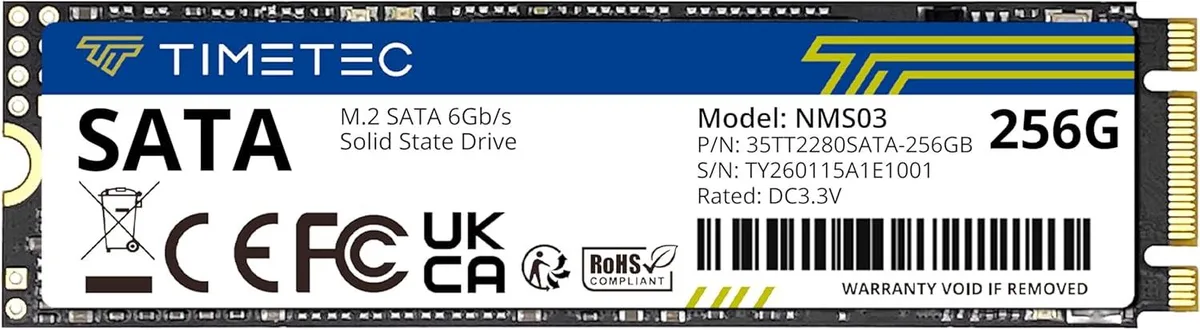 Timetec Timetec 256GB 3D NAND M.2 2280 SATA internal SSD — product photo
