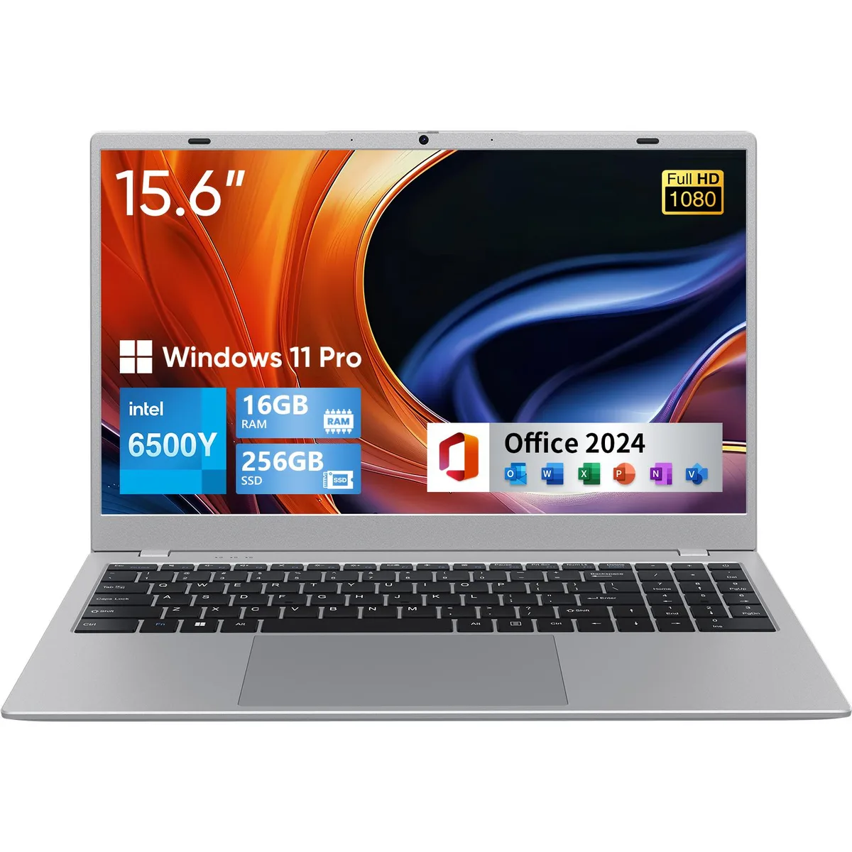 BiTECOOL BiTECOOL 15.6" FHD IPS laptop, Intel Pentium Gold 6500Y, 16GB LPDDR3, 256GB SATA3 SSD — photo du produit