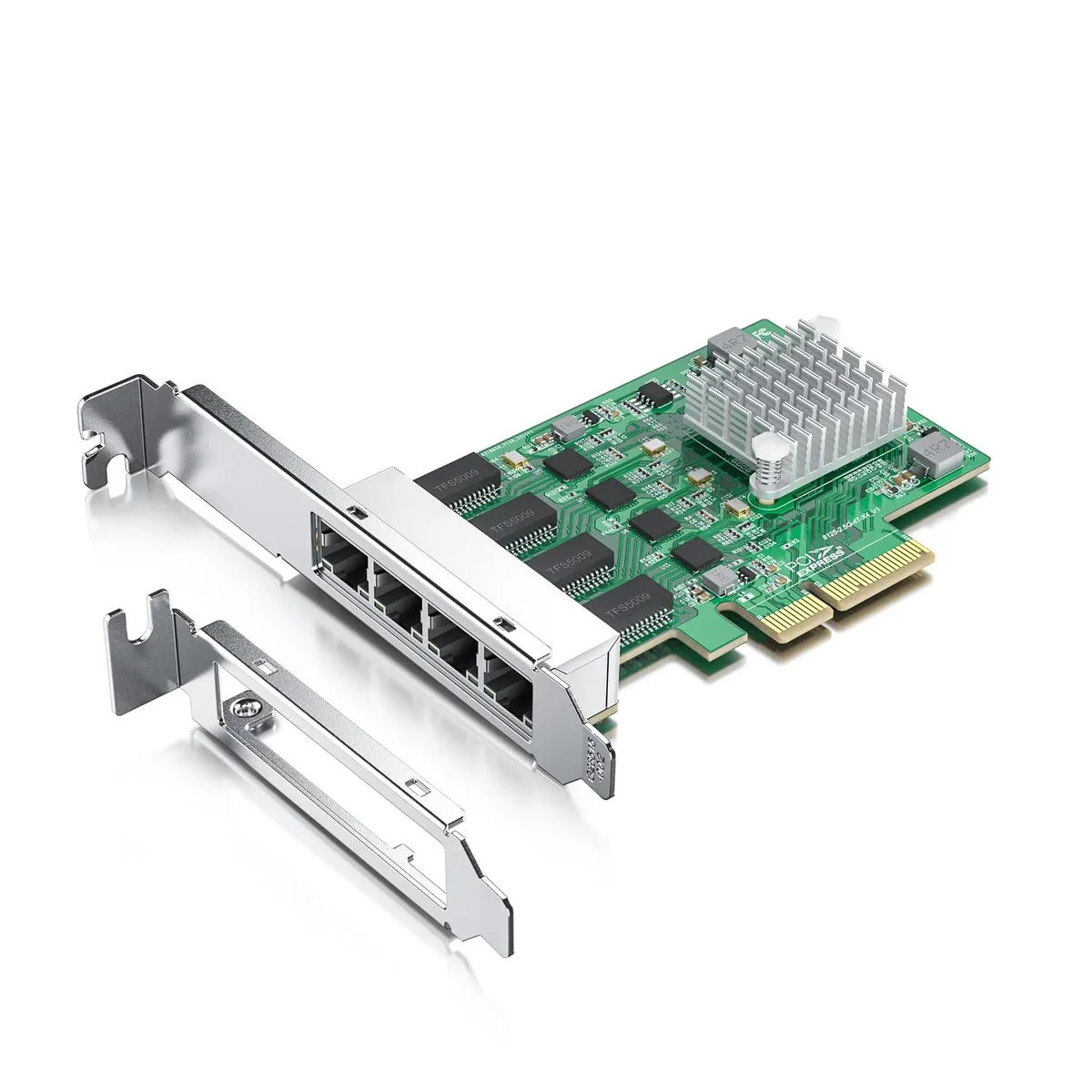 BFKK BFKK 2.5G 4 Port NIC Quad RJ-45 PCIe 2.1 x4 Network Adapter Card — toote foto