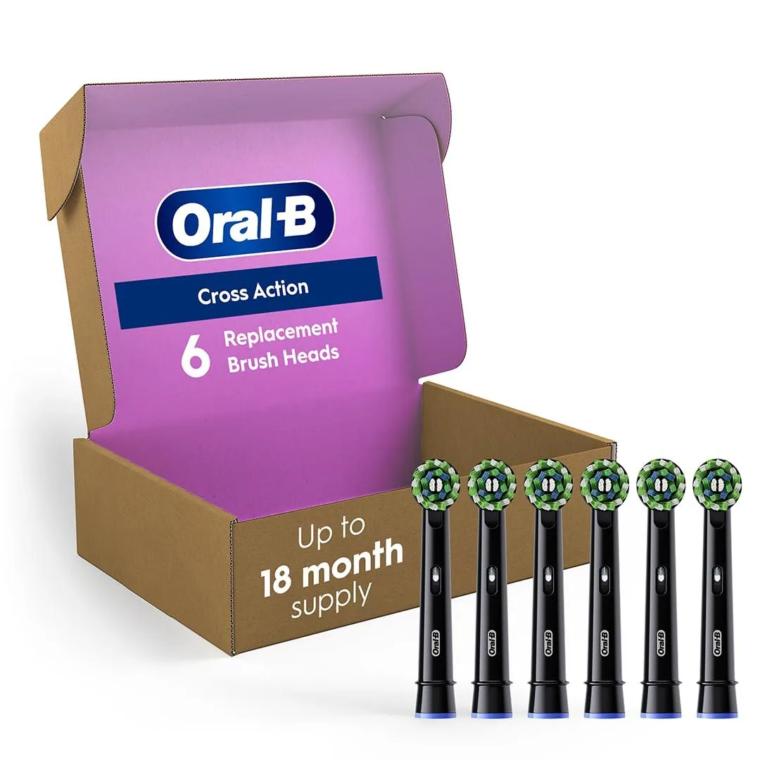  Oral-B EB50BK-5 Cross Action brush heads 6 pack black oral care — produktfoto