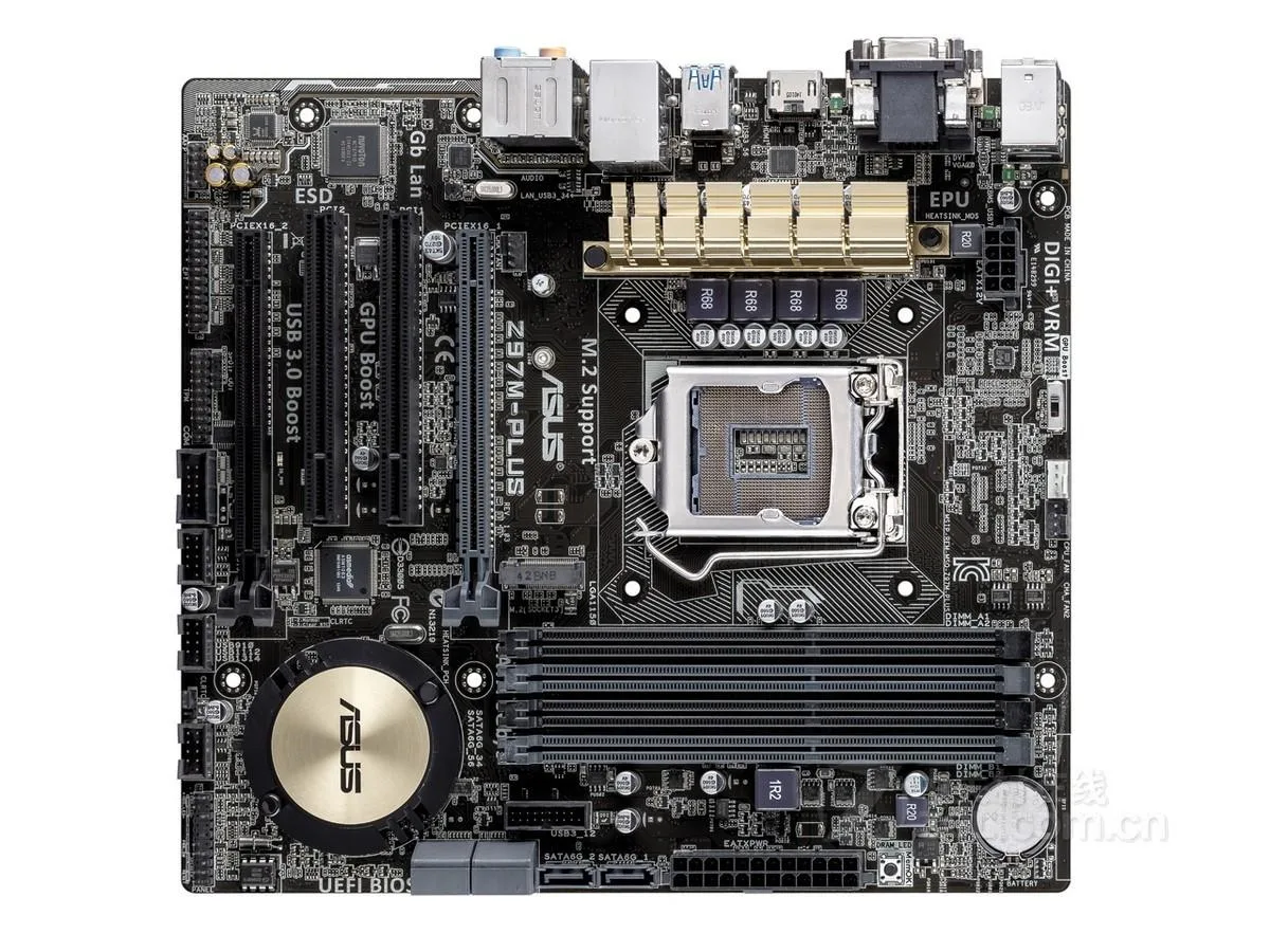 ASUS ASUS Z97M-PLUS Intel Z97 LGA 1150 DDR3 32GB Micro ATX motherboard — product photo