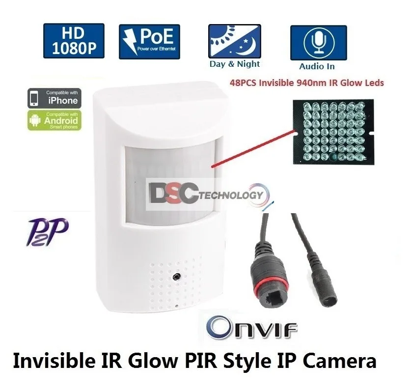 DiySecurityCameraWorld DiySecurityCameraWorld IPCX-MC28021080A-P 2MP 1080P 3.7mm 48x940nm IR PoE Covert Network Camera — product photo