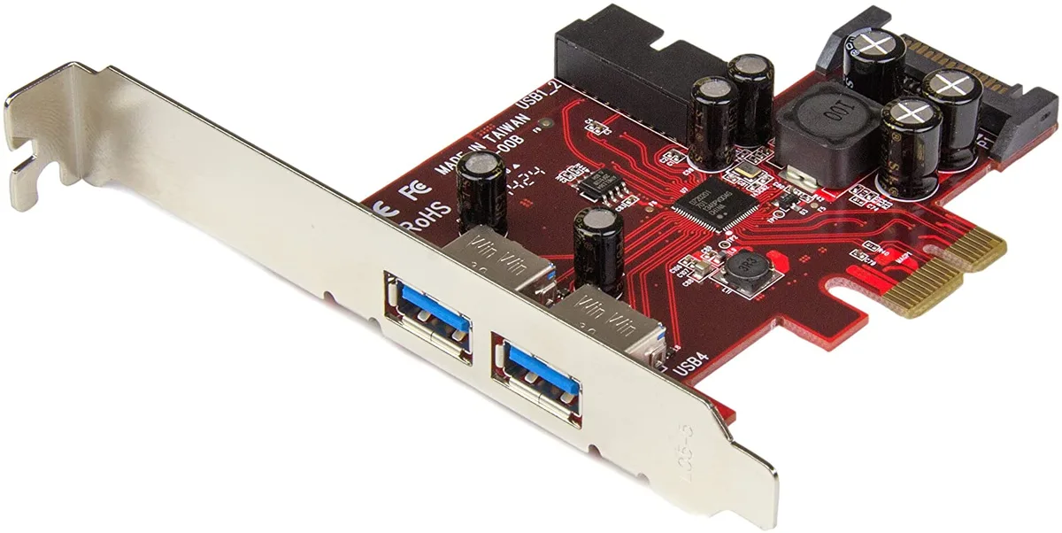 Corn Electronics Corn Electronics 4 Port PCI Express USB 3.0 Card 2 External 2 Internal SATA Power UASP Support — снимка на продукта