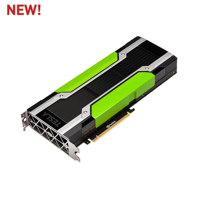Black passive dual-slot GPU with green accents, 8-pin power, 267.7 mm long