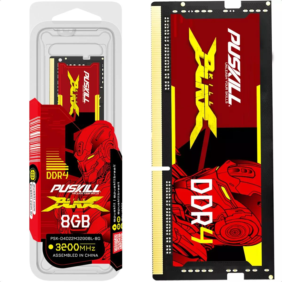 PUSKILL PUSKILL DDR4 8GB 3200MHz CL22 260-Pin Laptop RAM — תמונת המוצר