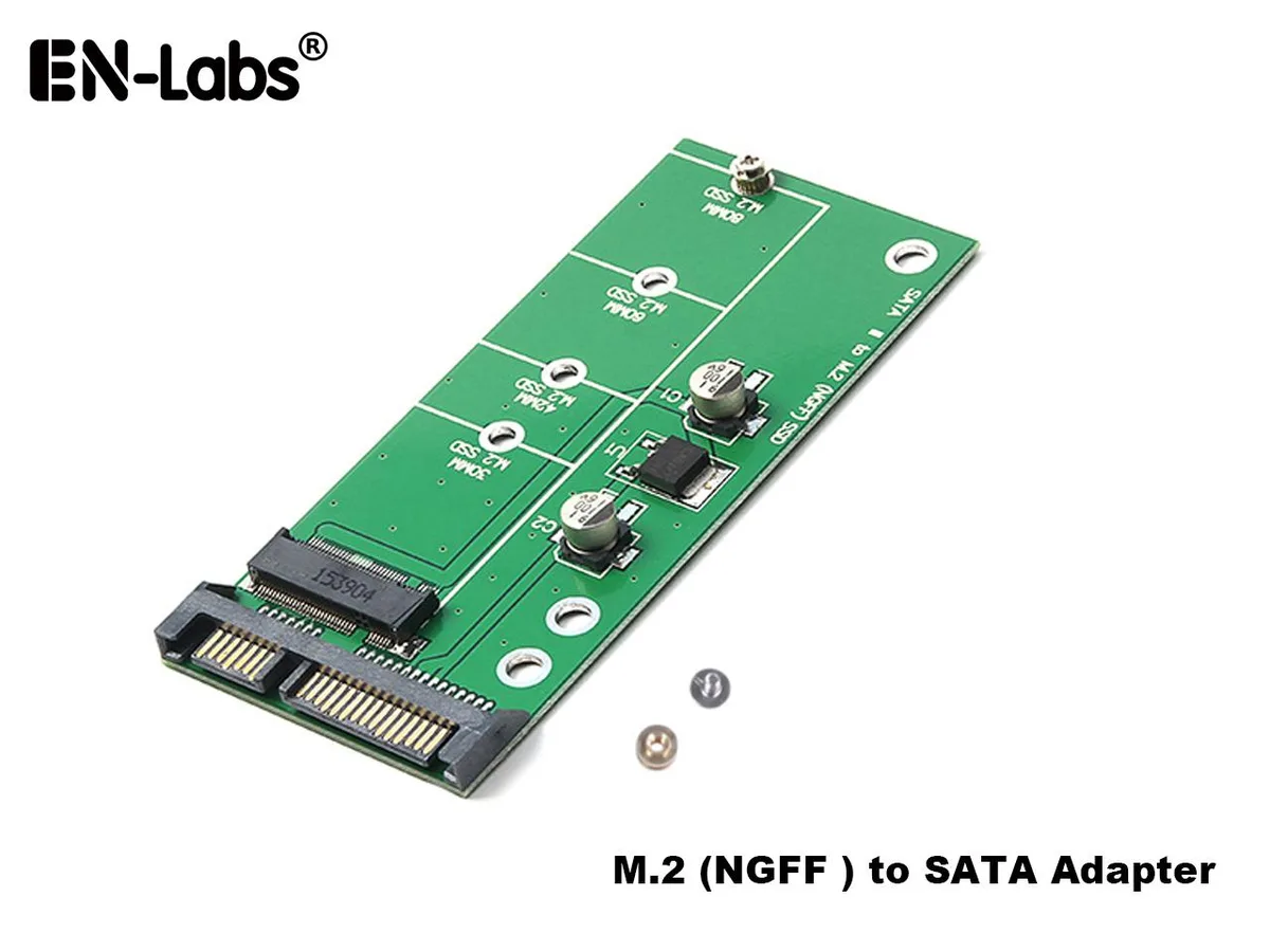 EN-Labs EN-Labs SATA3TONGFFAD M.2 SATA to SATA Adapter 2230/2242/2260/2280 B-key B+M-key — ภาพสินค้า