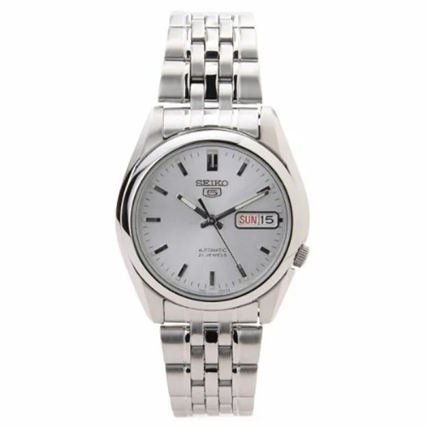 Seiko Seiko SNK355K1 37 mm Automatic 21 Jewels Silver Dial Watch — product photo