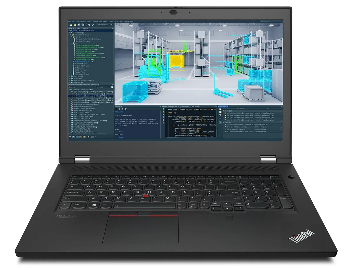 Black 17.3 inch ThinkPad P17 Gen 2 laptop closed view