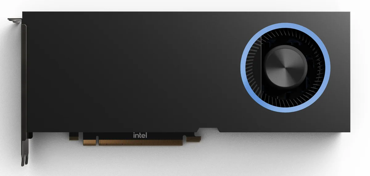 Intel Intel Arc Pro B70 32GB GDDR6 256-bit PCIe 5.0 x16 33P01IB0BB workstation graphics card — product photo
