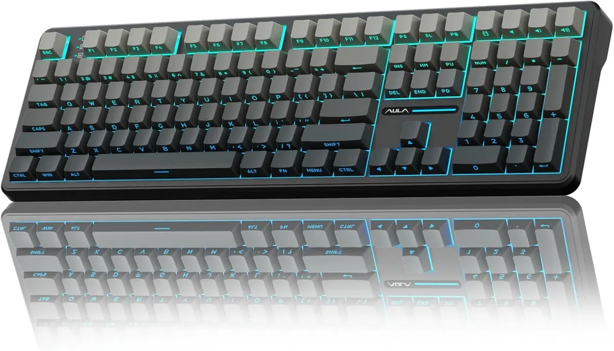 WISDUM WISDUM F108 Pro Gaming Keyboard 108 keys TFT Screen Knob Tri-mode Hot-swappable — product photo