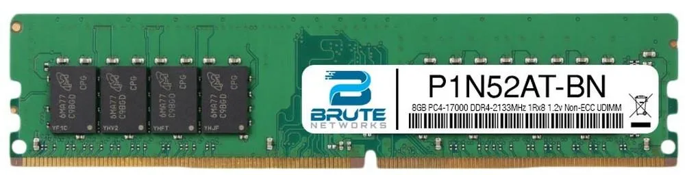 Brute Networks Brute Networks 8GB DDR4-2133 PC4-17000 CL15 1.2V Non-ECC UDIMM 1Rx8 — photo du produit