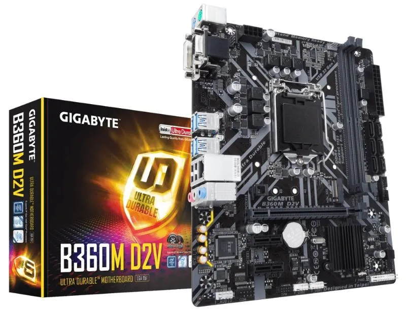 GIGABYTE GIGABYTE B360M D2V Intel Motherboard LGA 1151 DDR4 Micro ATX — photo du produit