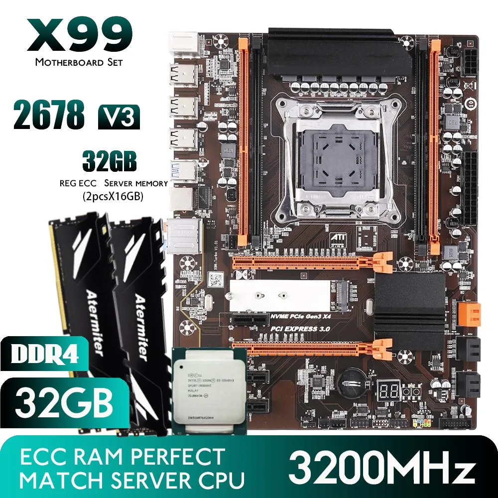 Atermiter Atermiter Atermiter-X99-B85 Intel motherboard Xeon E5-2678 V3 32GB DDR4 3200 REG ECC — photo du produit