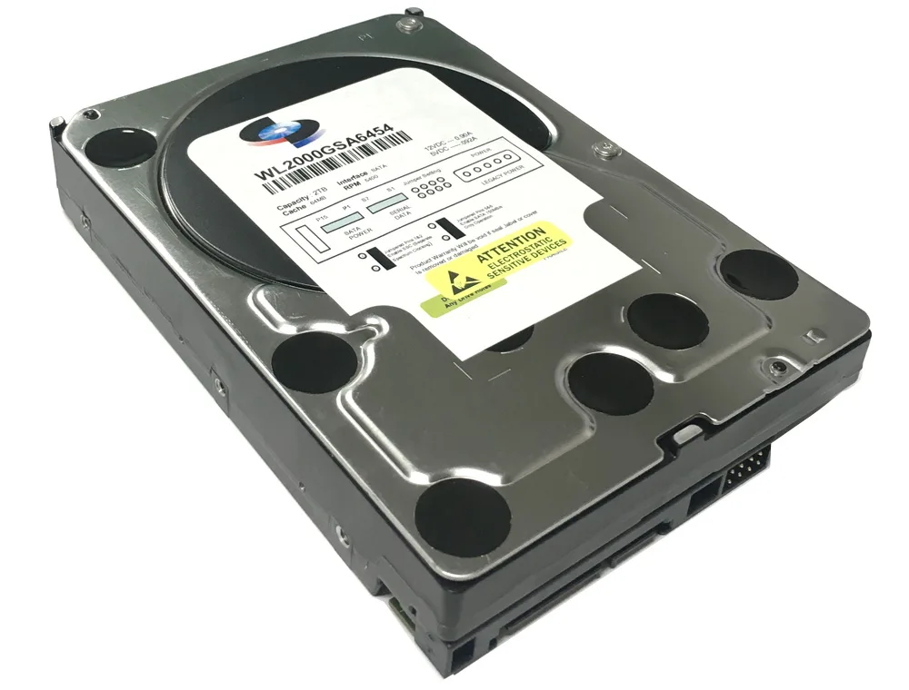 Bare 3.5 inch SATA hard drive silver metal casing