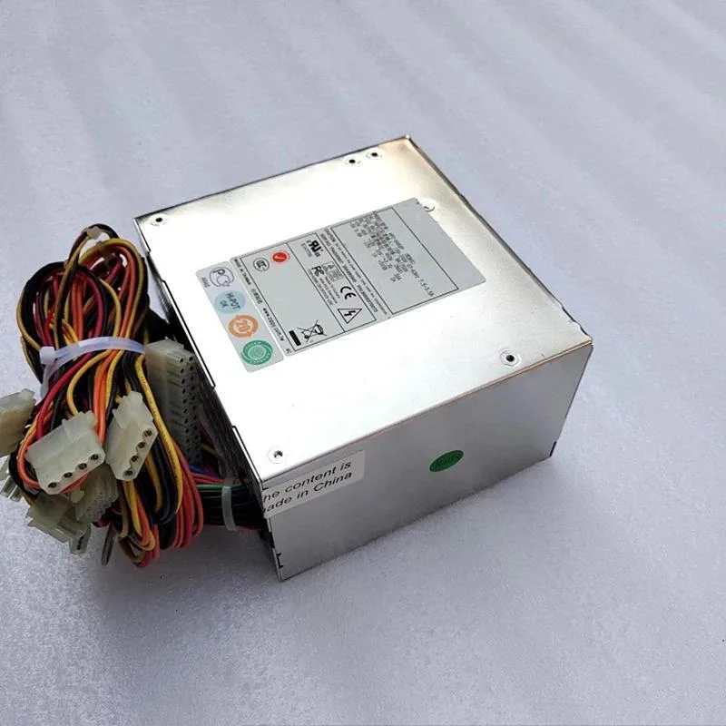 KHACHIMO 460W ATX power supply unit in black metal casing with cooling fan and cable bundle