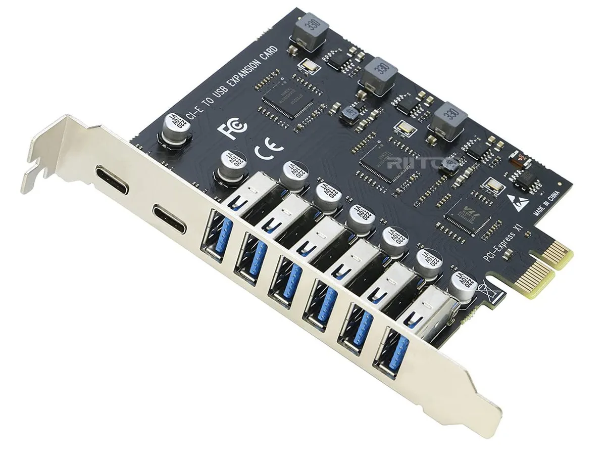 RIITOP RIITOP PCI-E to USB 3.0 Expansion Card (2 USB-C, 6 USB-A) — fotografija proizvoda