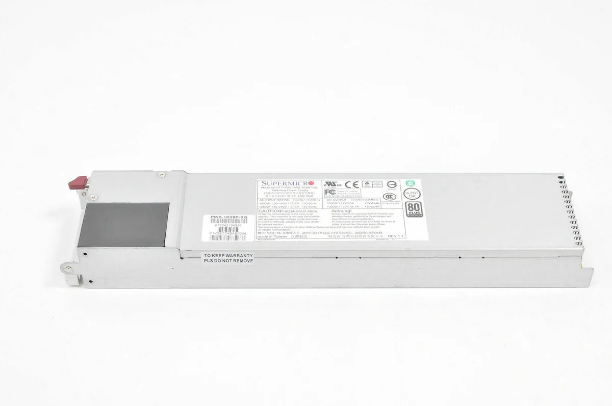 Supermicro Supermicro PWS-1K28P-SQ 1280W hot-swap platinum power supply — photo du produit