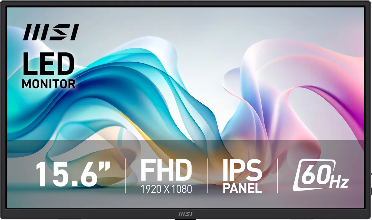 MSI MSI Pro MP165 E6 15.6" FHD 60Hz IPS portable monitor — vörumynd