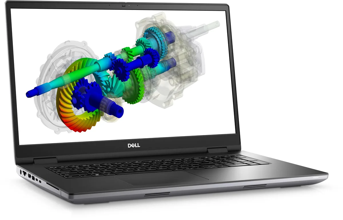 Silver 17.3 inch Precision 7770 workstation laptop with non-touch FHD display