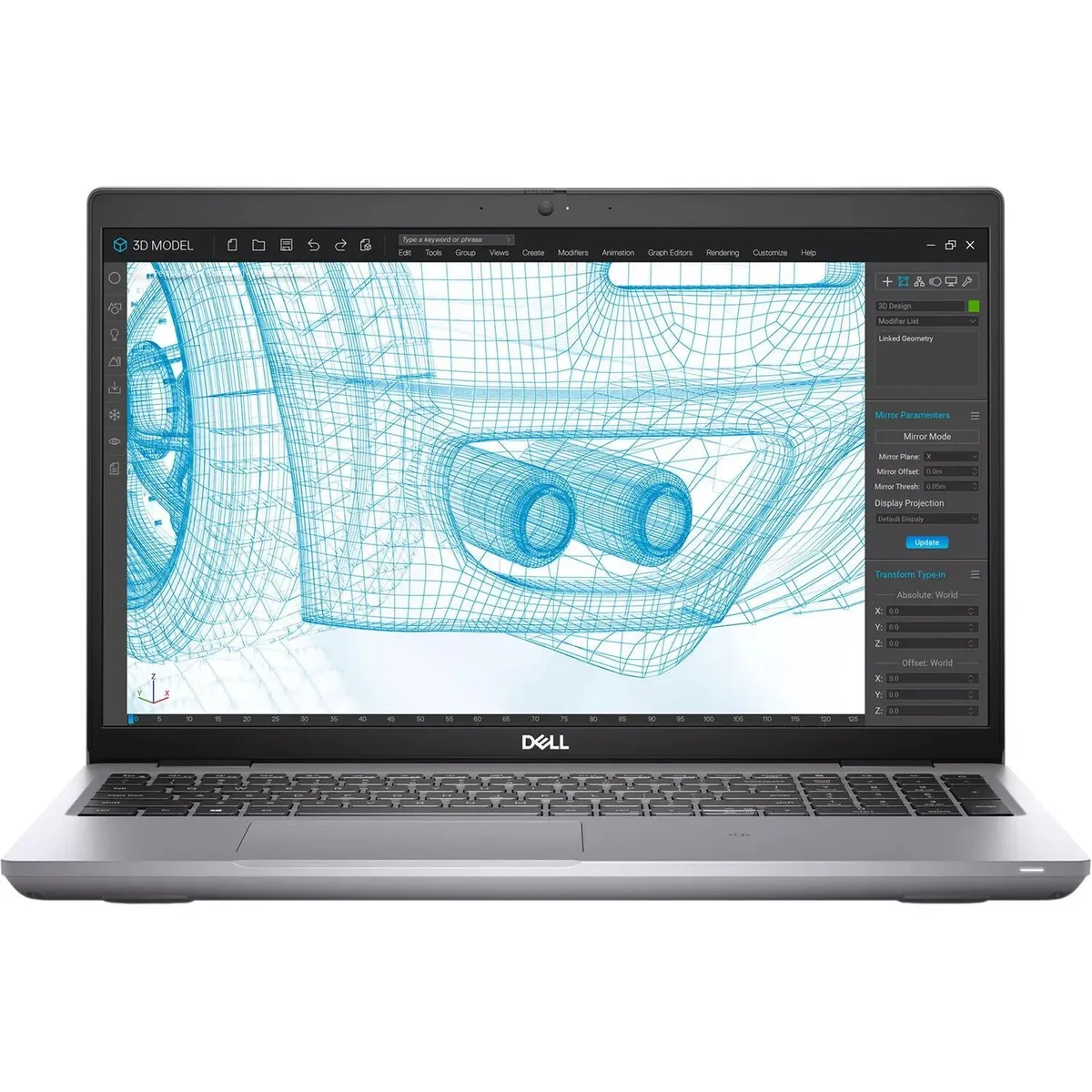 Silver Dell Precision 3561 laptop closed showing minor lid scratches